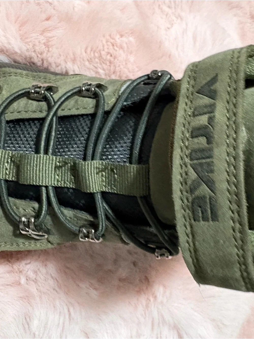 Amazon Kids Olive Green & Black Outdoor Boots